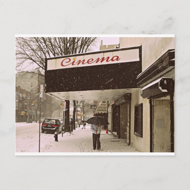 Snow Day At The Cinema Postcard (Front)