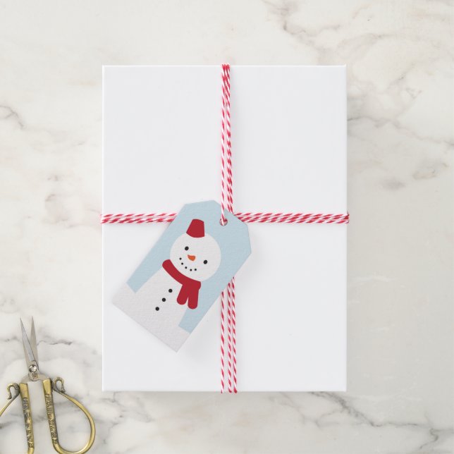 Snow Day - Bunny & Snowman Gift Tags (With Twine)