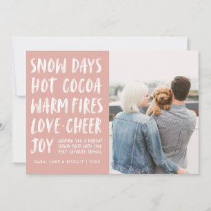 Snow Day Christmas Wish List Christmas Photo Card