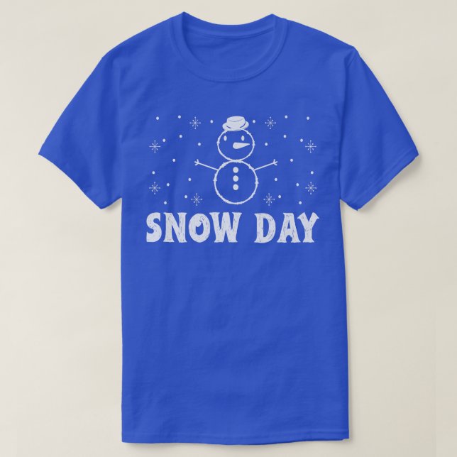 Snow Day Funny Snowflake Lover Snowman Making Love T-Shirt (Design Front)