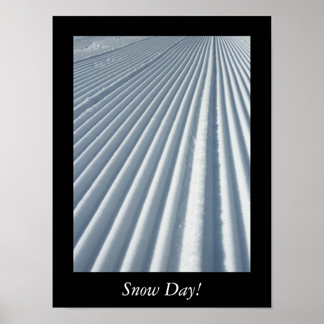 Snow Day Groomed Ski Trail Poster (Front)