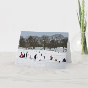 Snow Day in Central Park Holiday Card