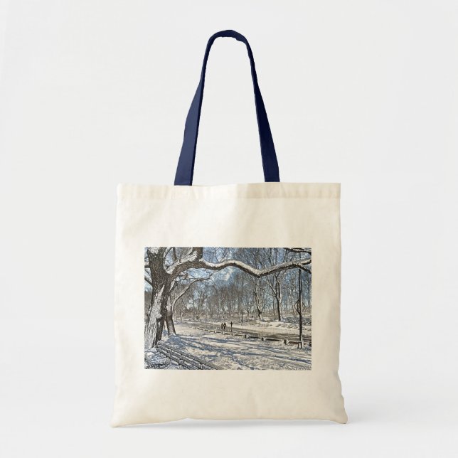 Snow Day in Central Park Tote Bag (Front)