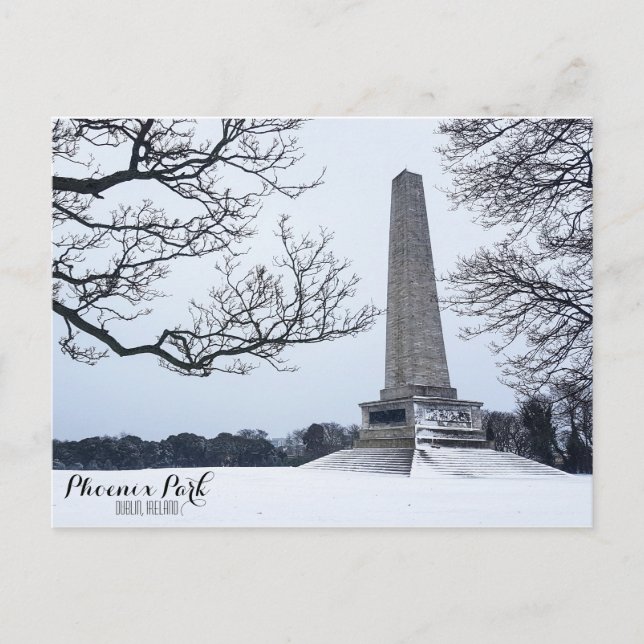 Snow Day in Phoenix Park Postcard (Front)
