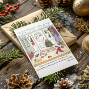 Snow Day Inspirational Postcard