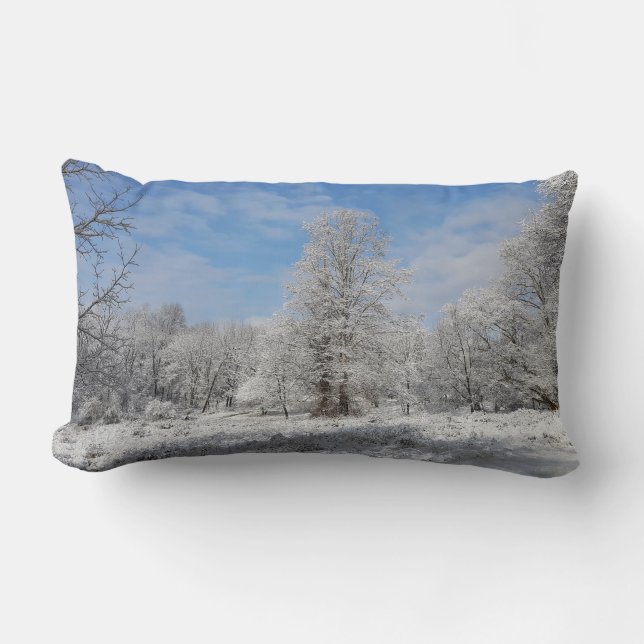 Snow Day Lumbar Pillow (Front)