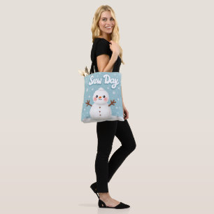 Snow Day Snowman Cute Tote Bag