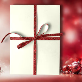 Snow Day Solid Holiday Cream Wrapping Paper