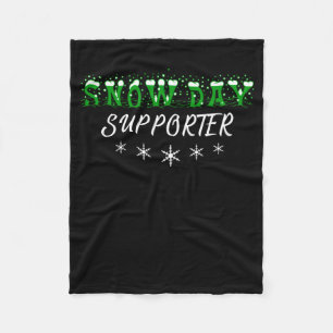 Snow Day Supporter Merry Christmas Fleece Blanket