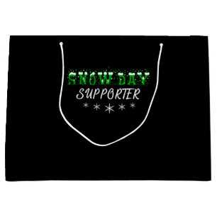 Snow Day Supporter Merry Christmas Large Gift Bag