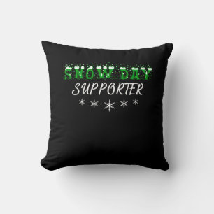Snow Day Supporter Merry Christmas Throw Pillow