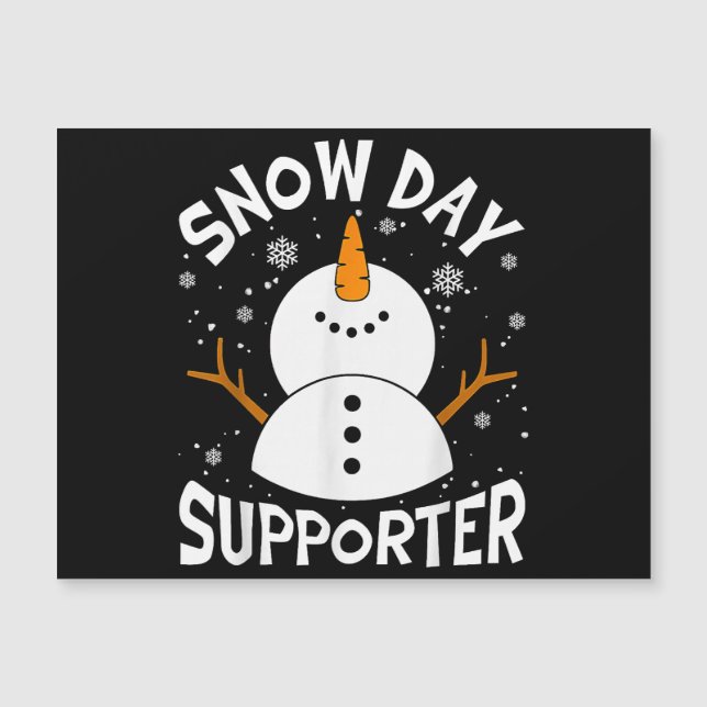 Snow Day Supporter Snowflake Funny Teacher Christm (Front)