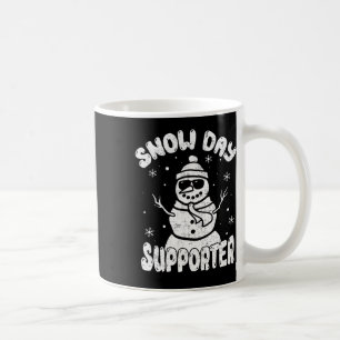 Snow Day Supporter Teacher Student Snowman Winter Coffee Mug