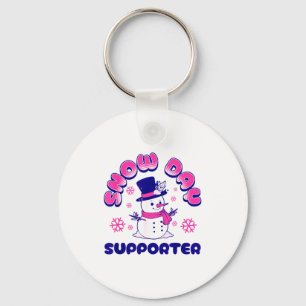 Snow Day Suprter, Funny Teacher Snowman Christmas  Keychain