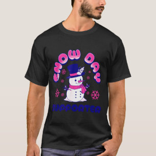 Snow Day Suprter, Funny Teacher Snowman Christmas T-Shirt