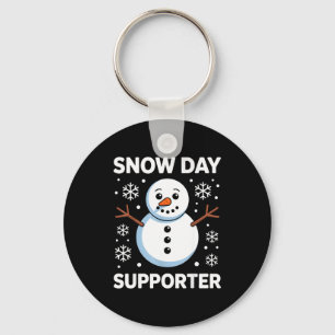Snow Day Suprter Snow Snowflake Snowman Winter Tea Keychain