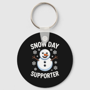 Snow Day Suprter Snow Snowflake Snowman Winter Tea Keychain