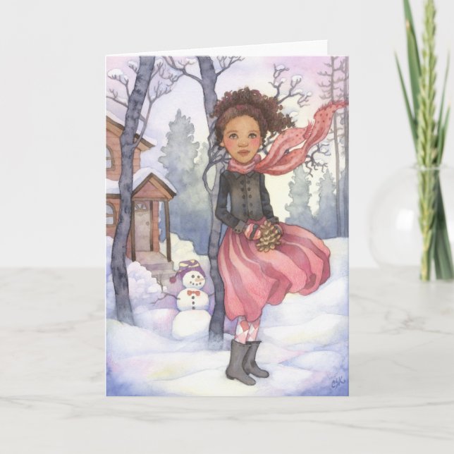 Snow Day - Winter Greeting Card (Front)