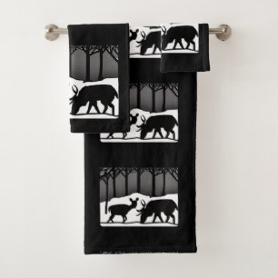 Snow Deer Bath Towel Set