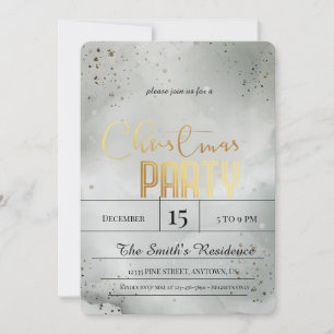 Snow Diamond Wallpaper, Golden Decorations Invitation