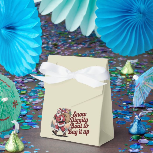 Snow Diggity Bout to Bag It Up 90s Christmas Retro Favor Box (Party)