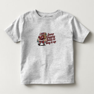 Snow Diggity Bout to Bag It Up 90s Christmas Retro Toddler T-shirt