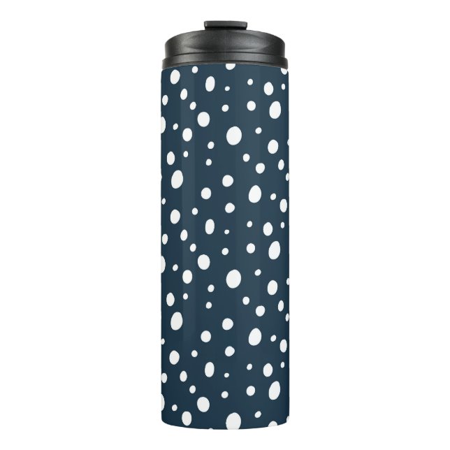 Snow Dots Thermal Tumbler (Front)