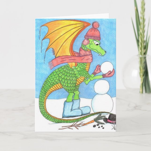 Snow Dragon All-Occasion Card (Front)