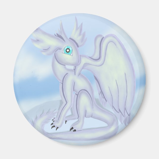 Snow Dragon Magnet (Front)