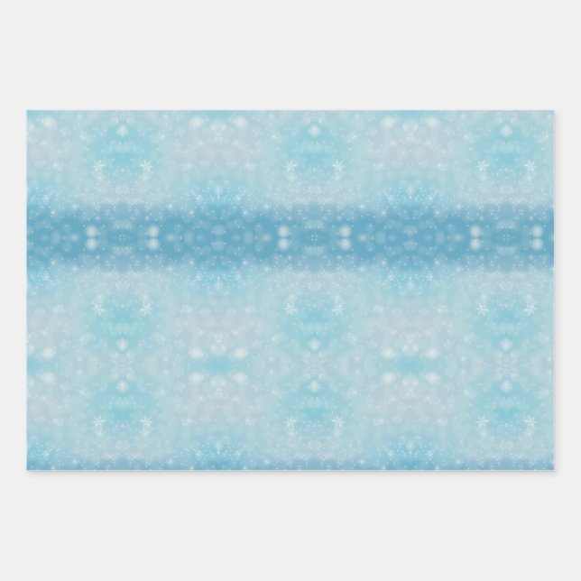 Snow drift and gingerbread house wrapping paper sheet (Front 3)