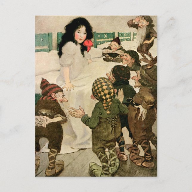 “Snow-Drop and the Seven Little Men” Postcard (Front)