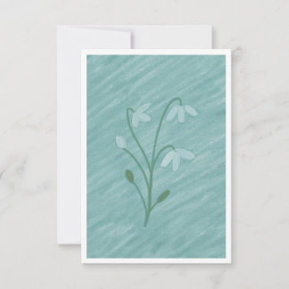 Snow Drop (January) Greeting Card