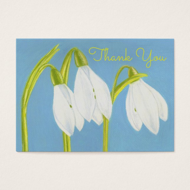 Snow Drops Thank You Cards (Front)