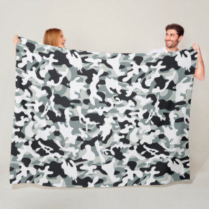 Snow Dust Camouflage  Fleece Blanket