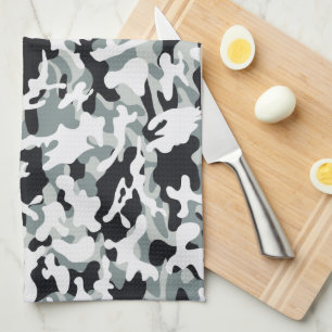 Snow Dust Camouflage  Kitchen Towel