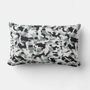 Snow Dust Camouflage Lumbar Pillow