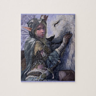 Snow+Elf+Girl+with+Lion Jigsaw Puzzle