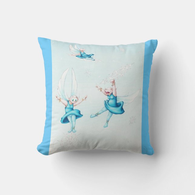 SNOW FAIRIES THROW PILLOW (Front)