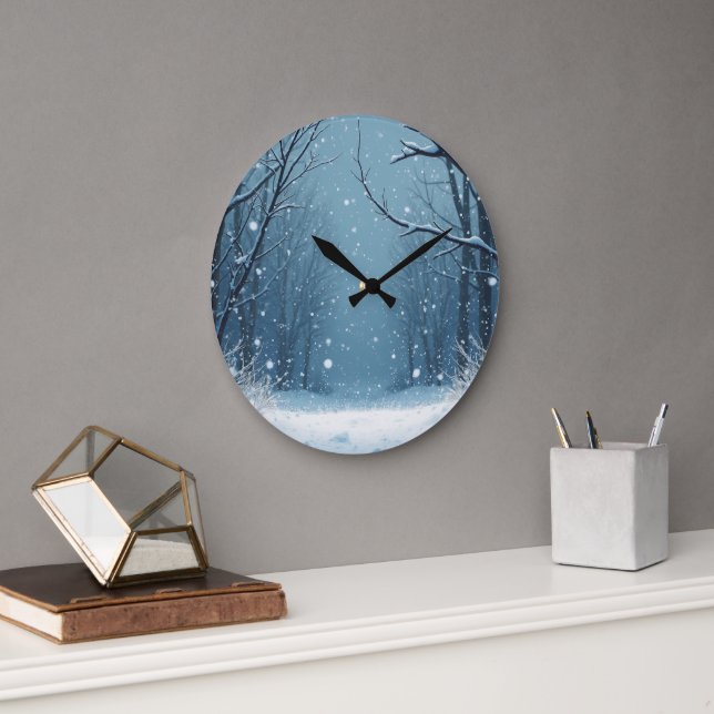 snow falling clock (Office)