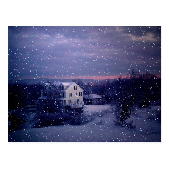 Snow Falling on Manchester Postcard