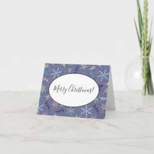 Snow Falling Snowflakes Pine Boughs Blowing Note Card