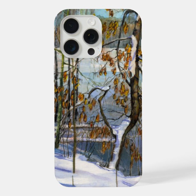 Snow fell Watercolor  iPhone Case (Back)