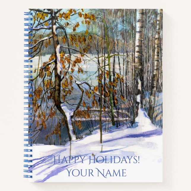 Snow fell Watercolor  Notebook (Front)