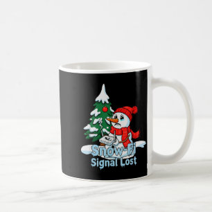 Snow-fi Signal Lost Funny Snowman Christmas Art  Coffee Mug