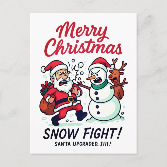 Snow fight christmas card (Front)