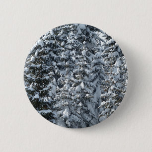 Snow Fir Tree Texture 2 Inch Round Button