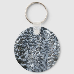 Snow Fir Tree Texture Keychain
