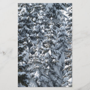 Snow Fir Tree Texture Stationery