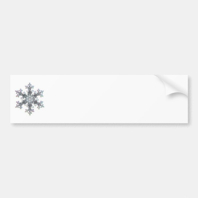 Snow flake bumper sticker (Front)