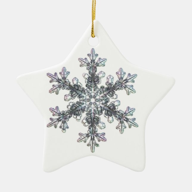 Snow flake ceramic ornament (Front)